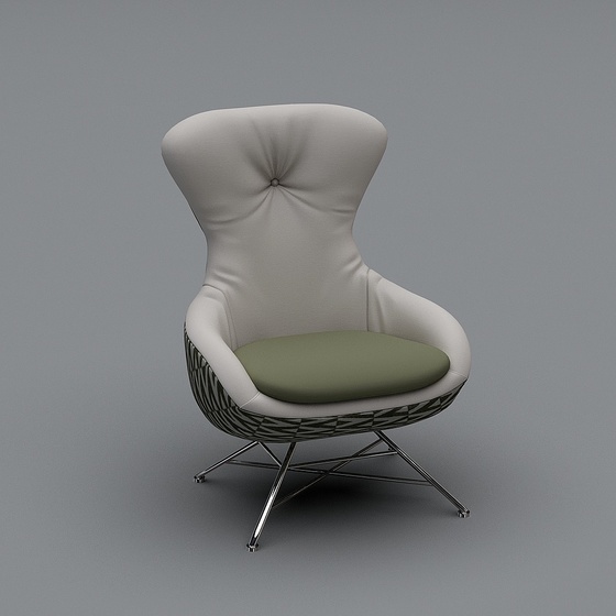 FIN/Nordic modern sofa chair single chair living room study bedroom chair egg chair 015H-54
