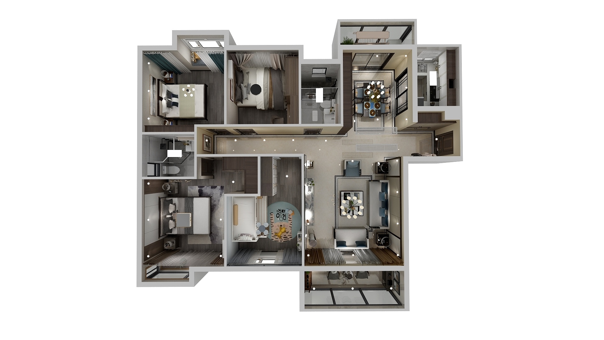 本DESIGN-C户型新中式风格-装修设计方案