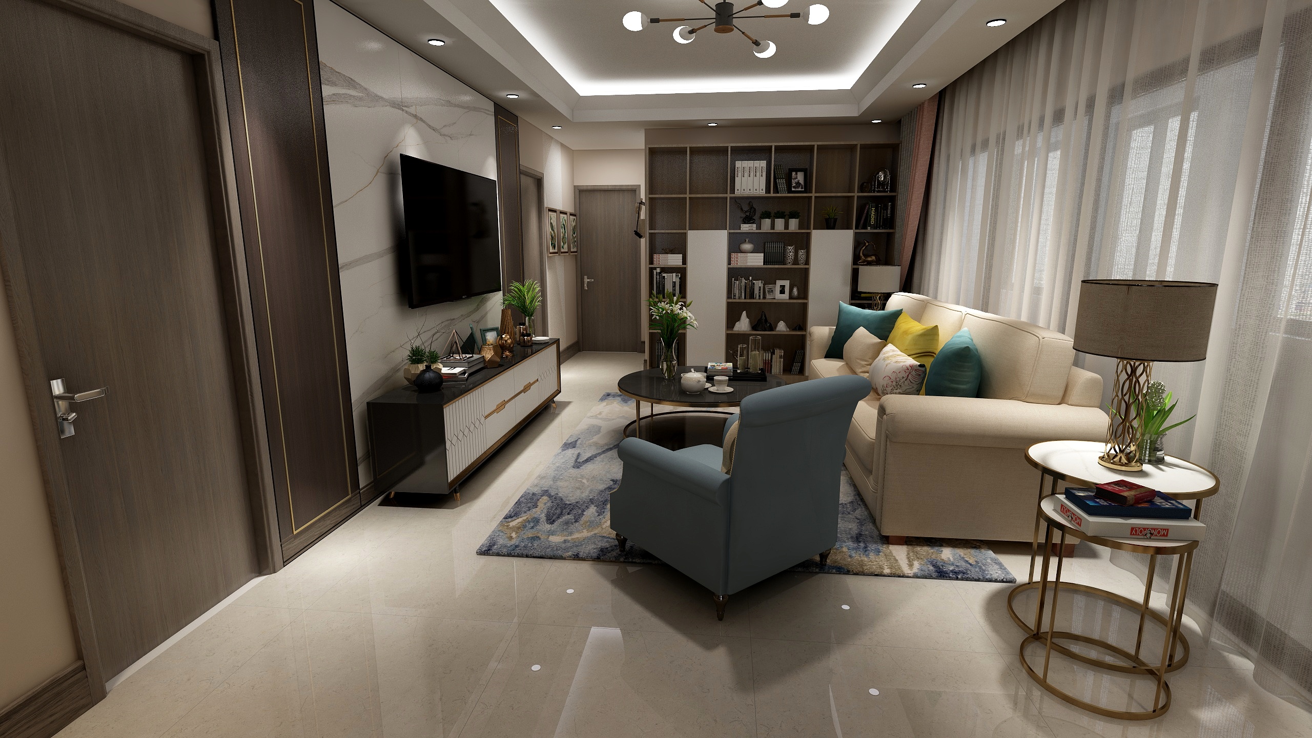 木木软装小宋-瑞和园89.50㎡B户型3室2厅1卫-装修设计方案