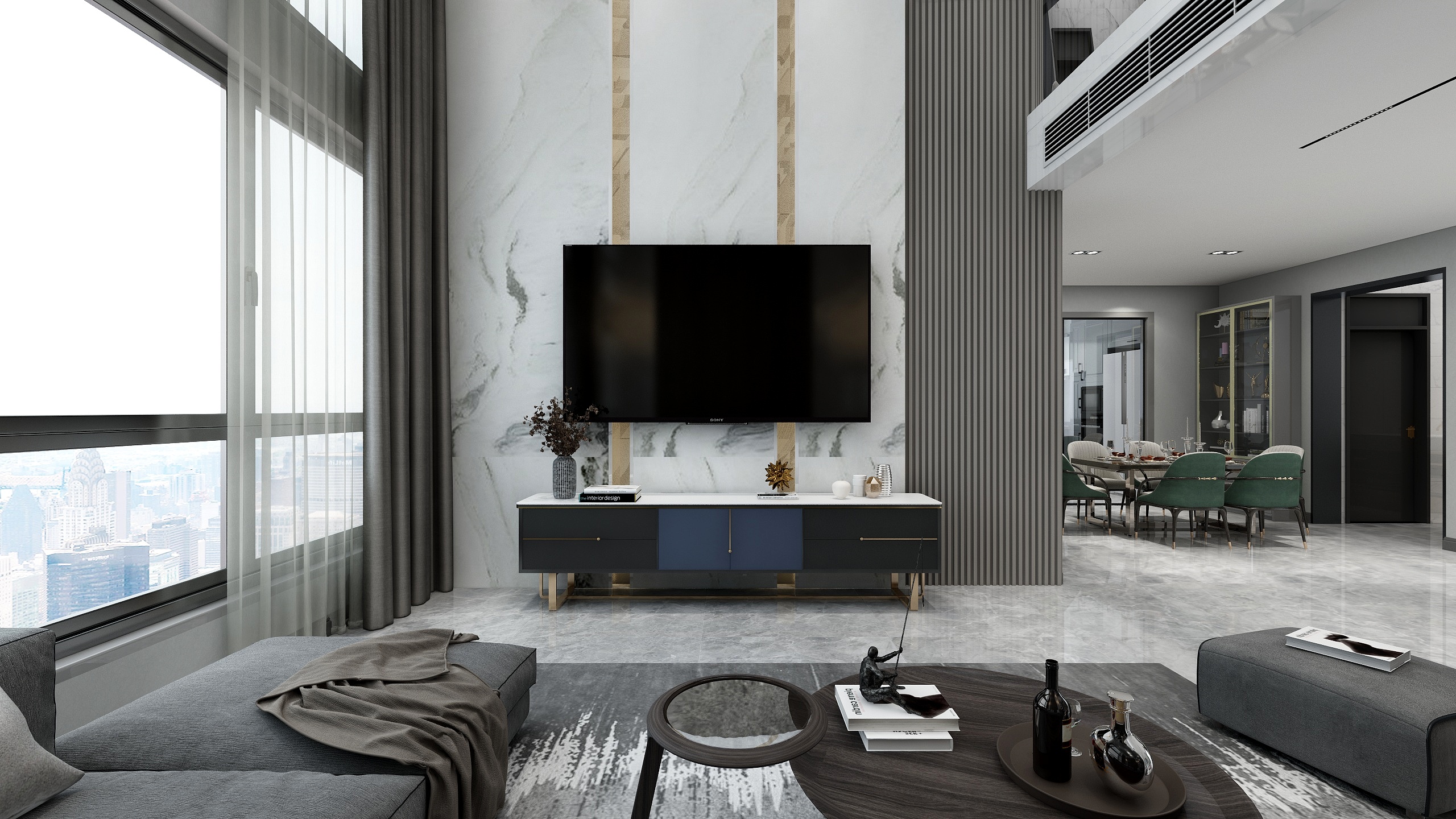 张雪松-2层别墅户型装修效果图