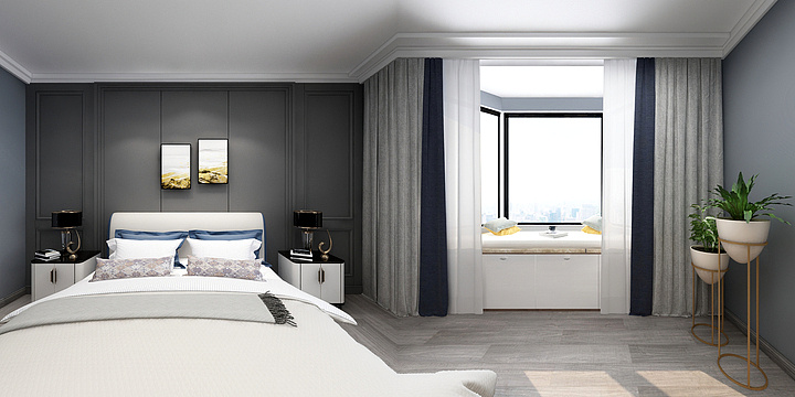 籽伊-烟草小区私宅主卧室-装修设计方案