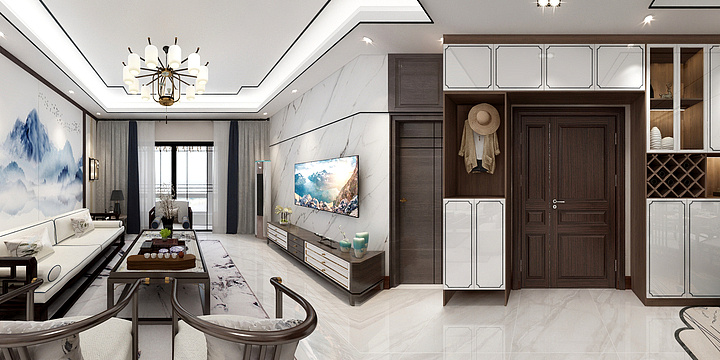 舍忆XQWc-碧桂园132-1楼新中式-装修设计方案