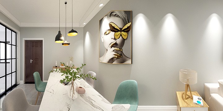 深夜小酒馆不贩酒-涌泰澜湾北欧效果图-装修设计方案