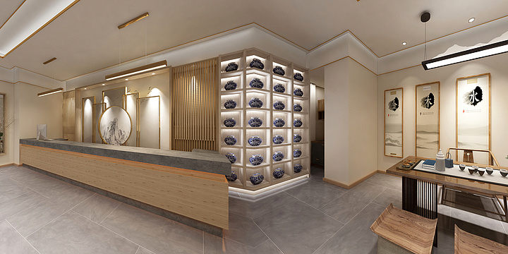 紫洋设计zvzL-河北邯郸国医理疗馆-装修设计方案