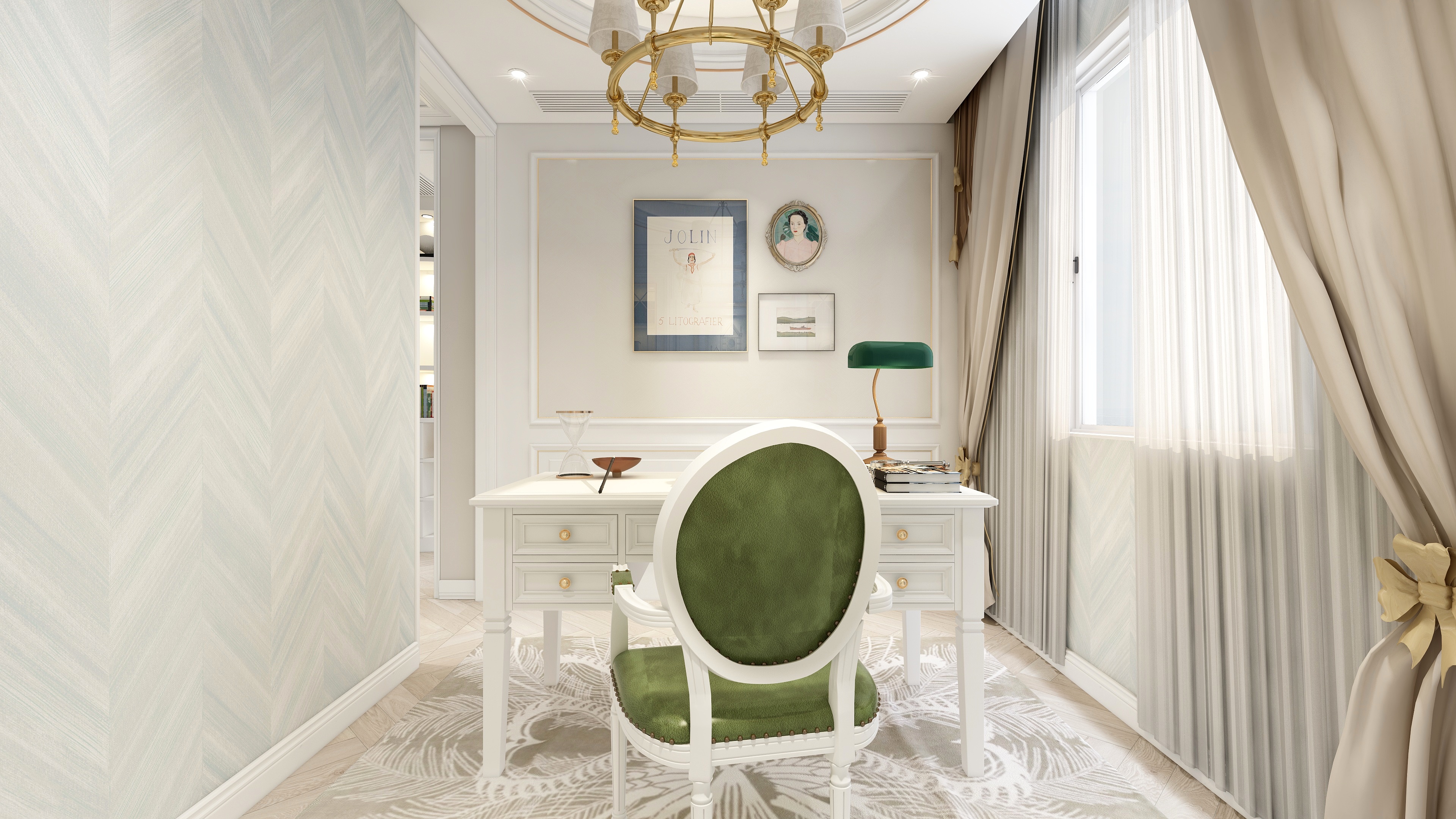 设计师丨胡月平-《跃层》欧式|158㎡4居装修效果图