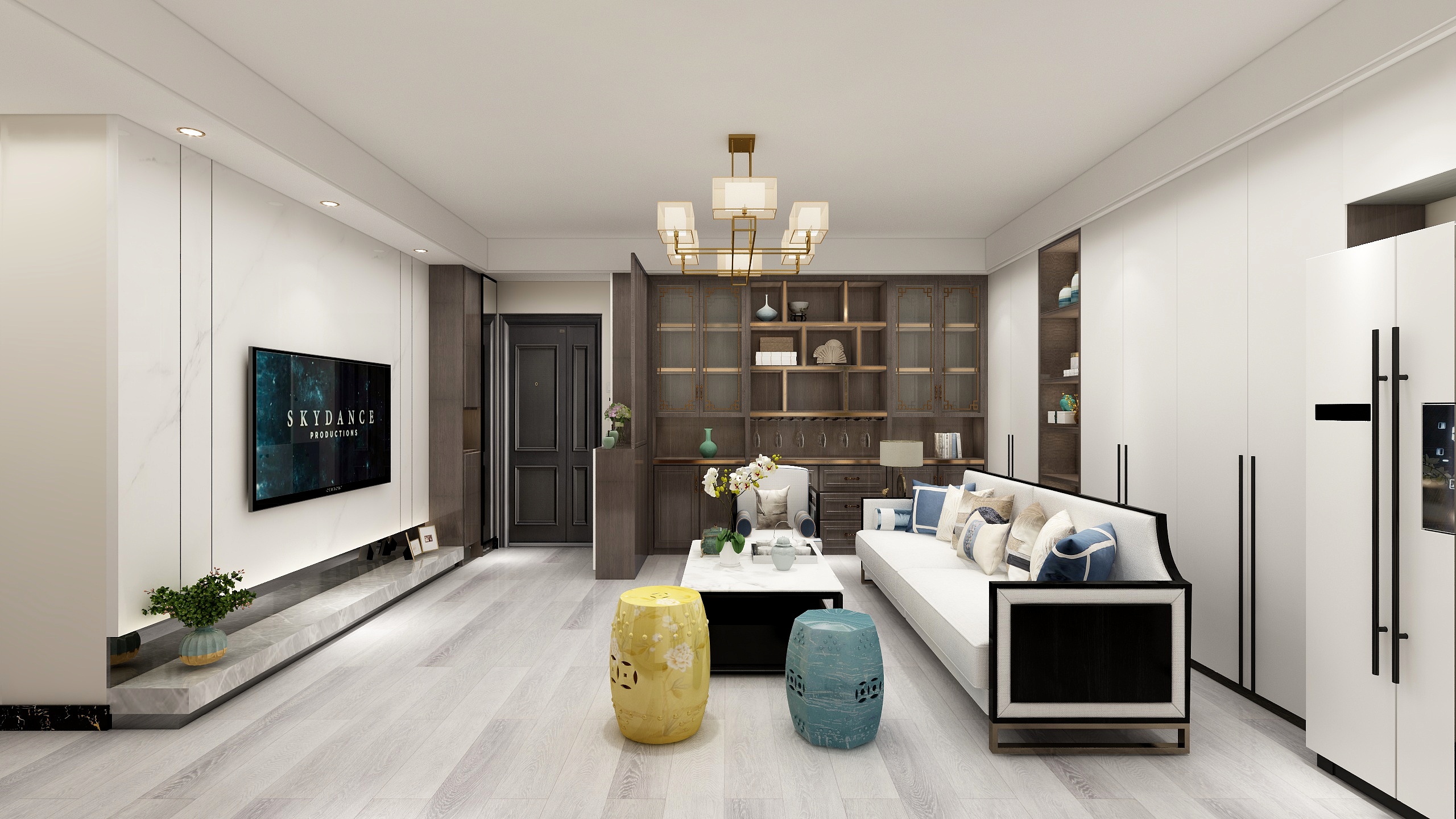 李青越-新中式两居室ls装修效果图