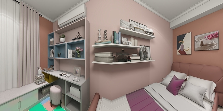 南阳下线-唐河-张阳-快乐童年卧室-装修设计方案