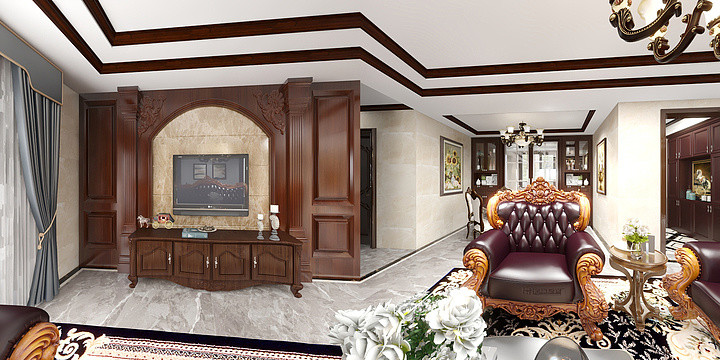 临沂店-谢府室内装饰设计方案-装修设计方案