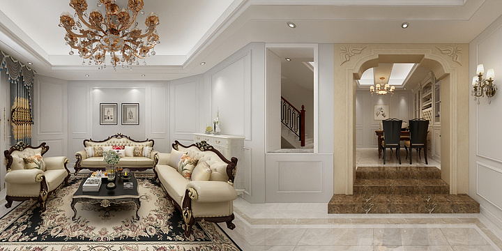 全景图I-欧式两层别墅-装修设计方案