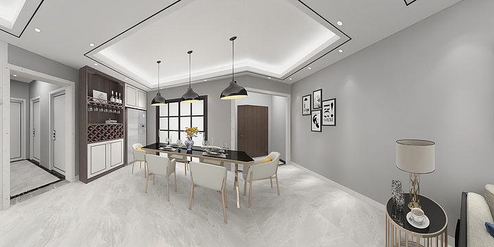 耒阳市雅居乐装饰公司-凤翔名城谭姐雅居效果图-装修设计方案