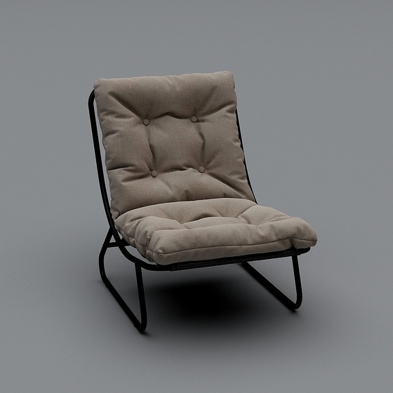 Lounge Chair 3D Model in Earth Color
