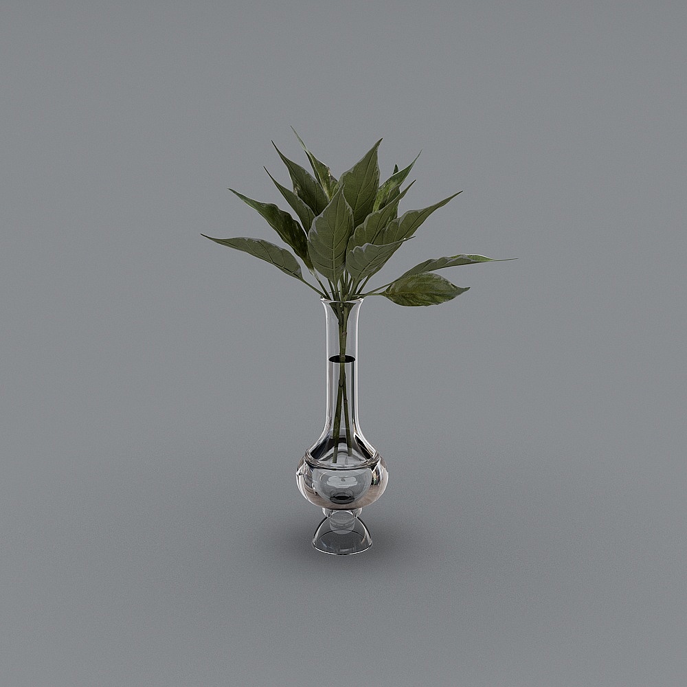 梨花花艺花瓶-33D模型