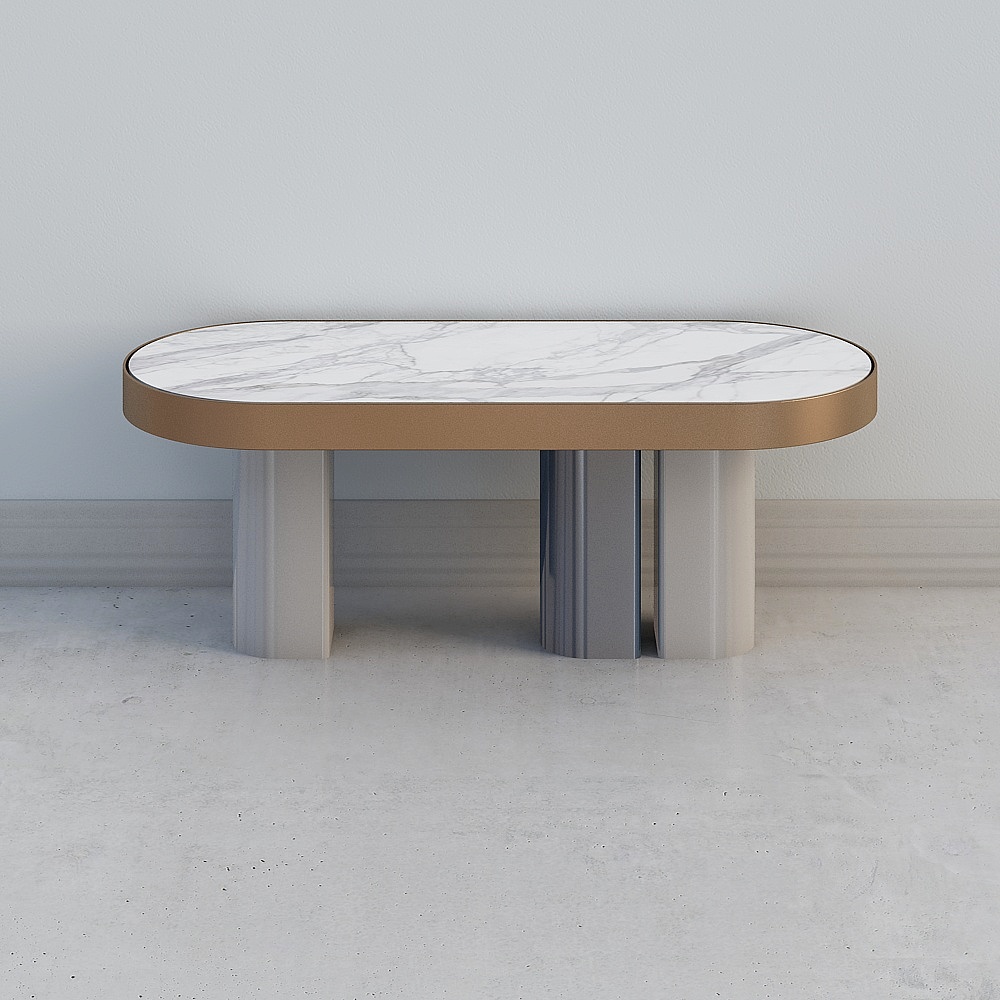 椭圆形桌面餐桌1.0-LY