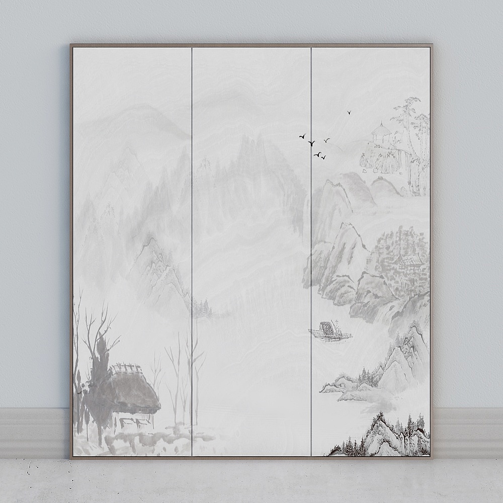 一楼沙发背景墙硬包