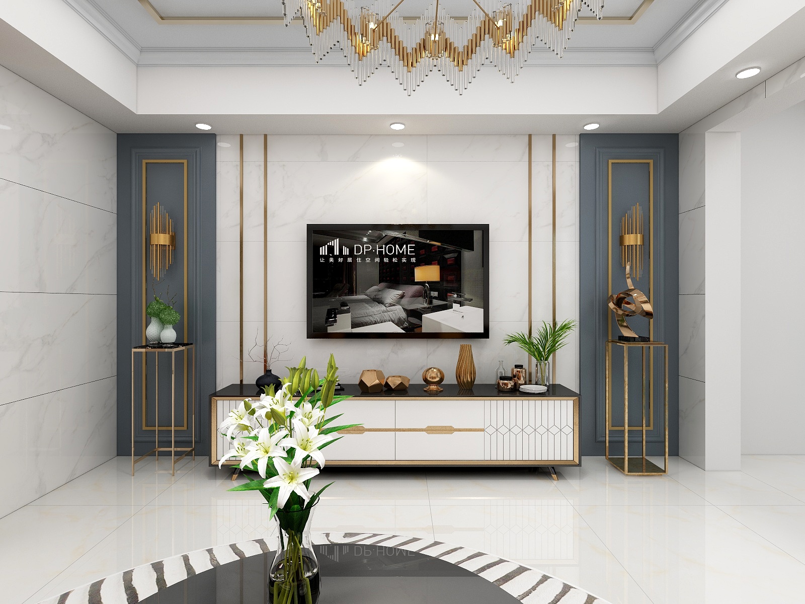 灵媒-欧普-9.现代轻奢切割-装修设计方案