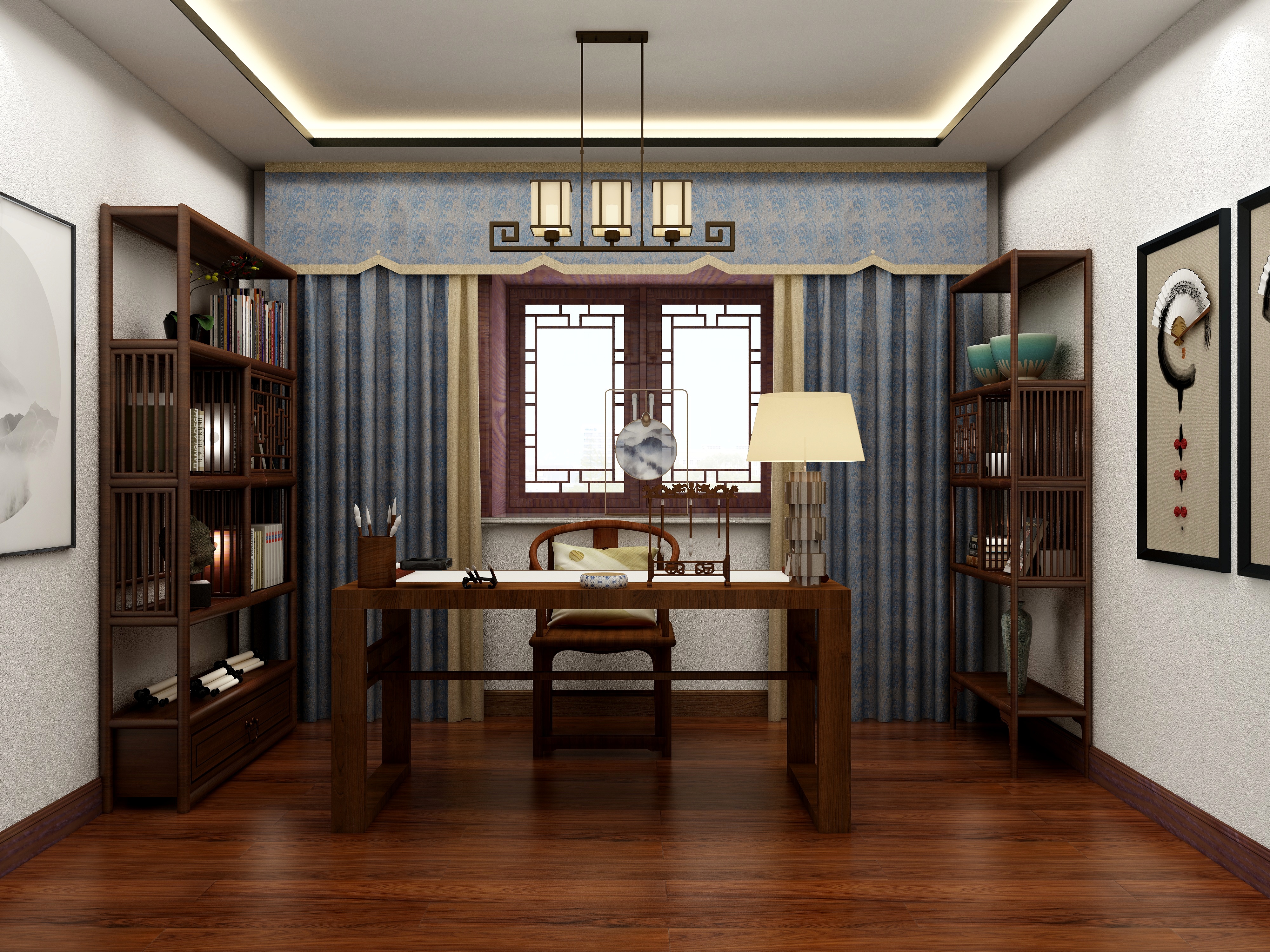 北京怀柔马小强-古柳-中式-140方装修效果图