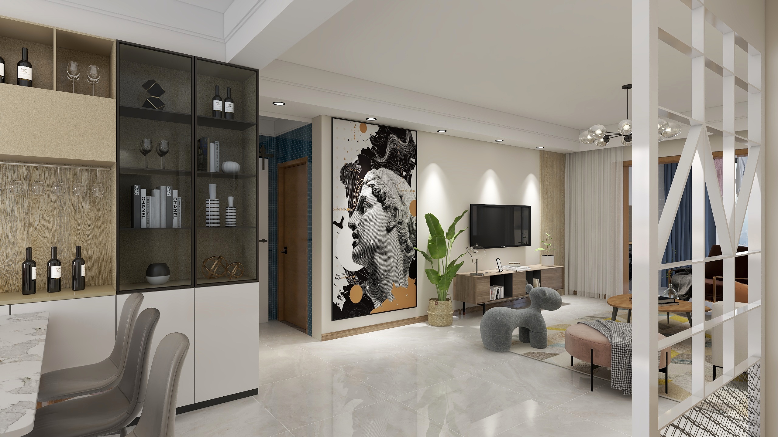 晓桥谈设计-江南郡11号二单元1103室效果-装修设计方案