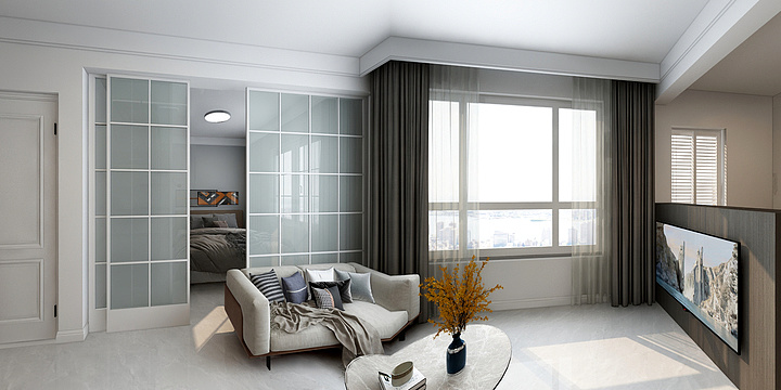 领峰视觉-鲁能55平-装修设计方案