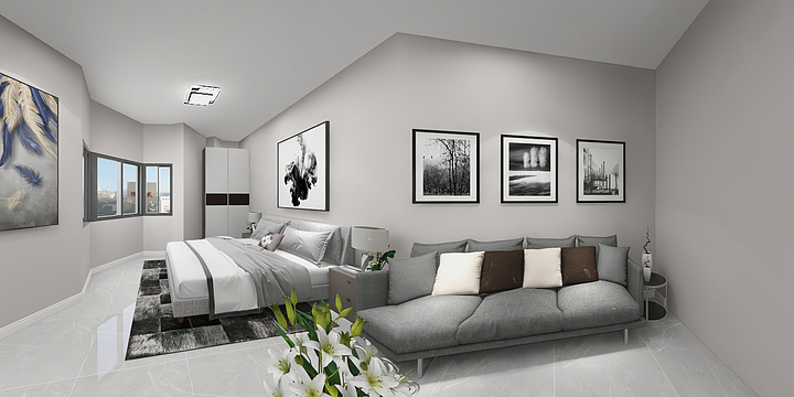 设计师胡修鹏-熙城甲第公寓现代简约风-装修设计方案