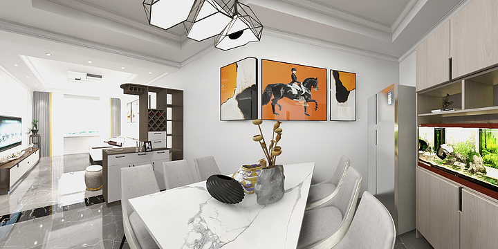 聚才装饰-蓝水湾五期中户李女士-装修设计方案