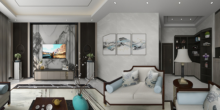 墨意设计-陈宅建筑平面图参考-装修设计方案