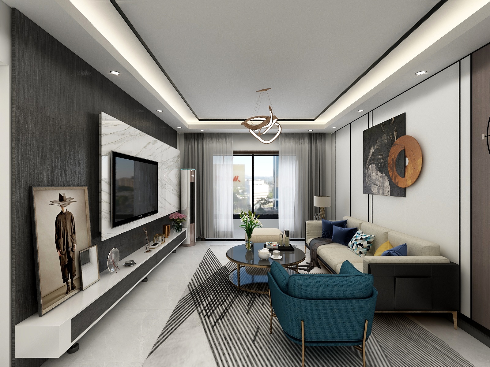 成武县喜力瓷砖-翡翠城2#1单元中户-1-装修设计方案