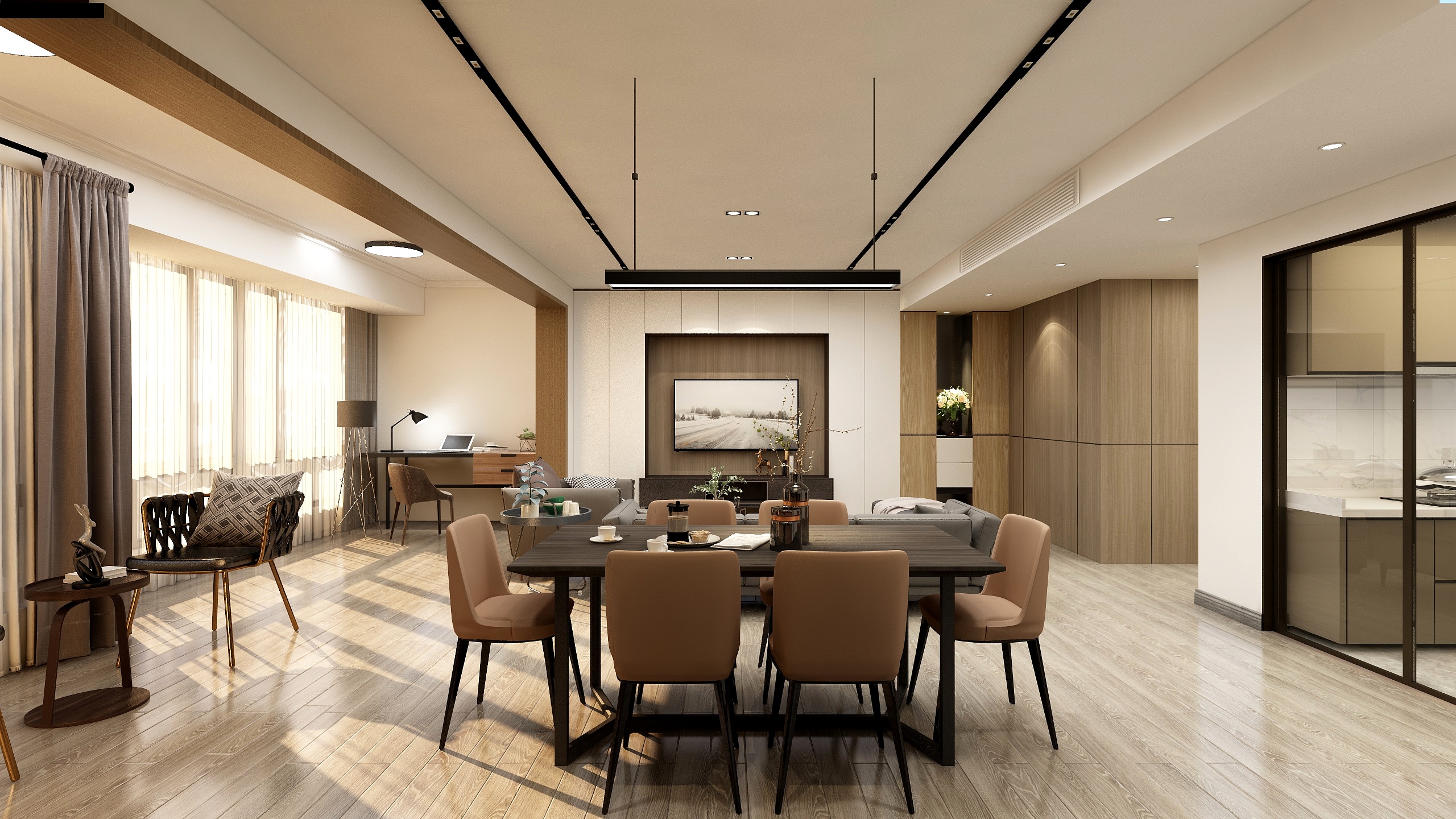 设计师文珍-阳光与木|现代简约-装修设计方案