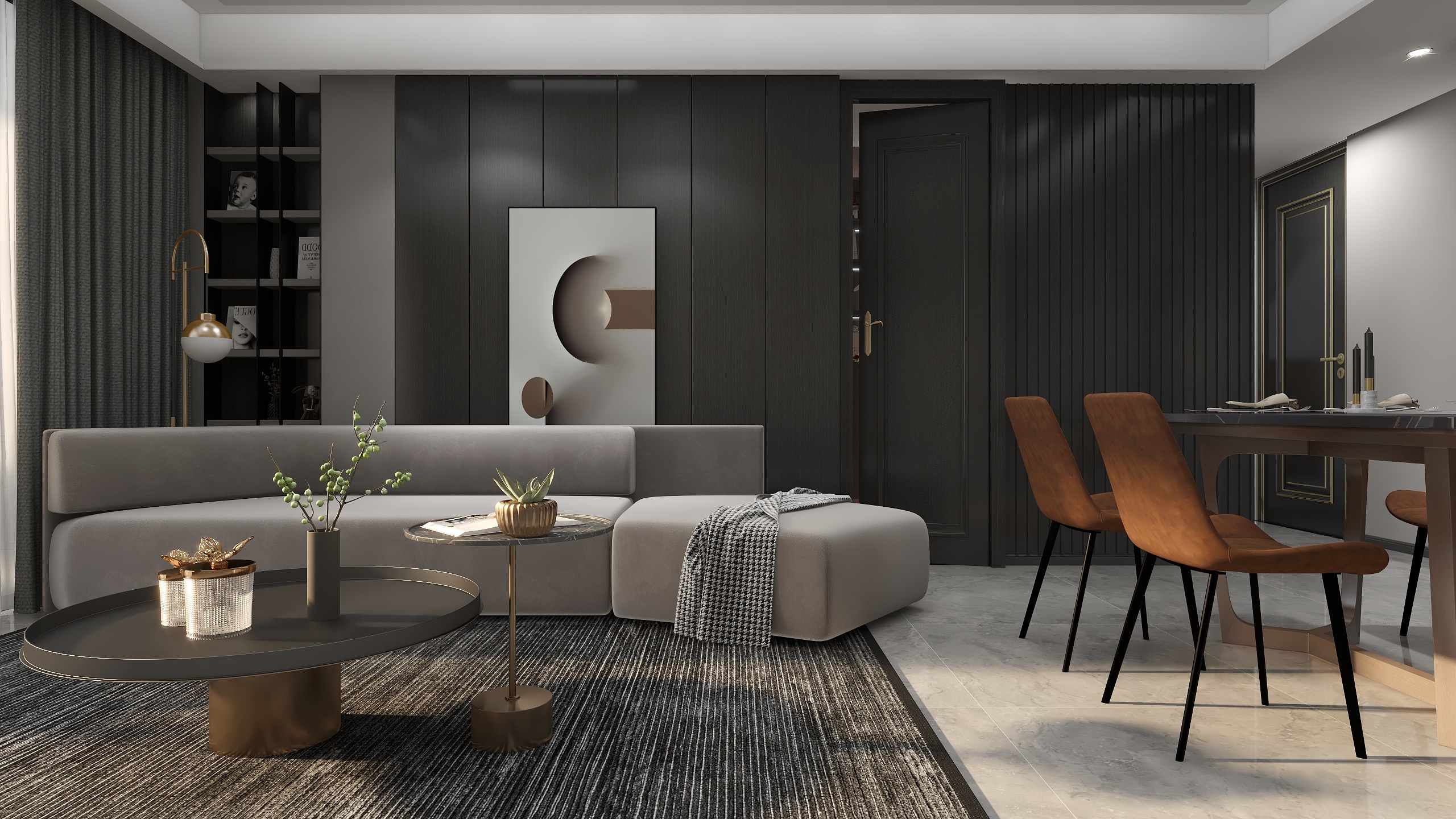 沈珍瑶-万达小区-后现代风格-装修设计方案