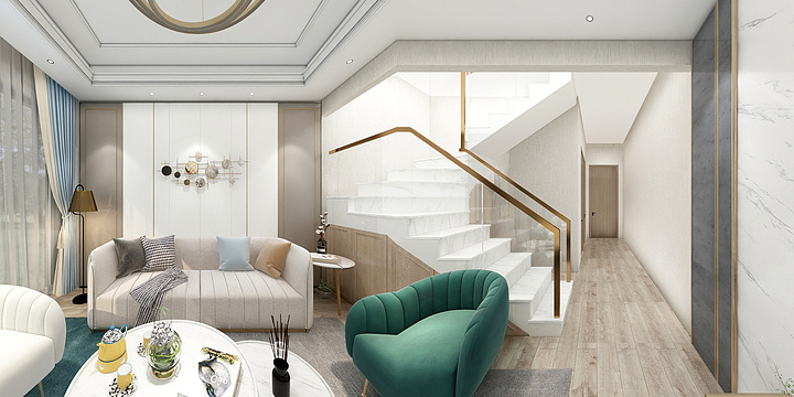 囍L设计-公寓样板间-装修设计方案