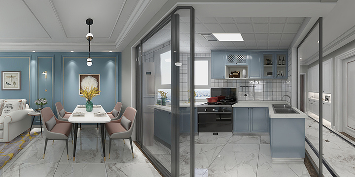 李志磊-和谐花园114平样板间-装修设计方案