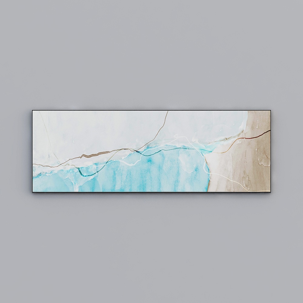 布饰家——撞色抽象装饰画系列3D模型