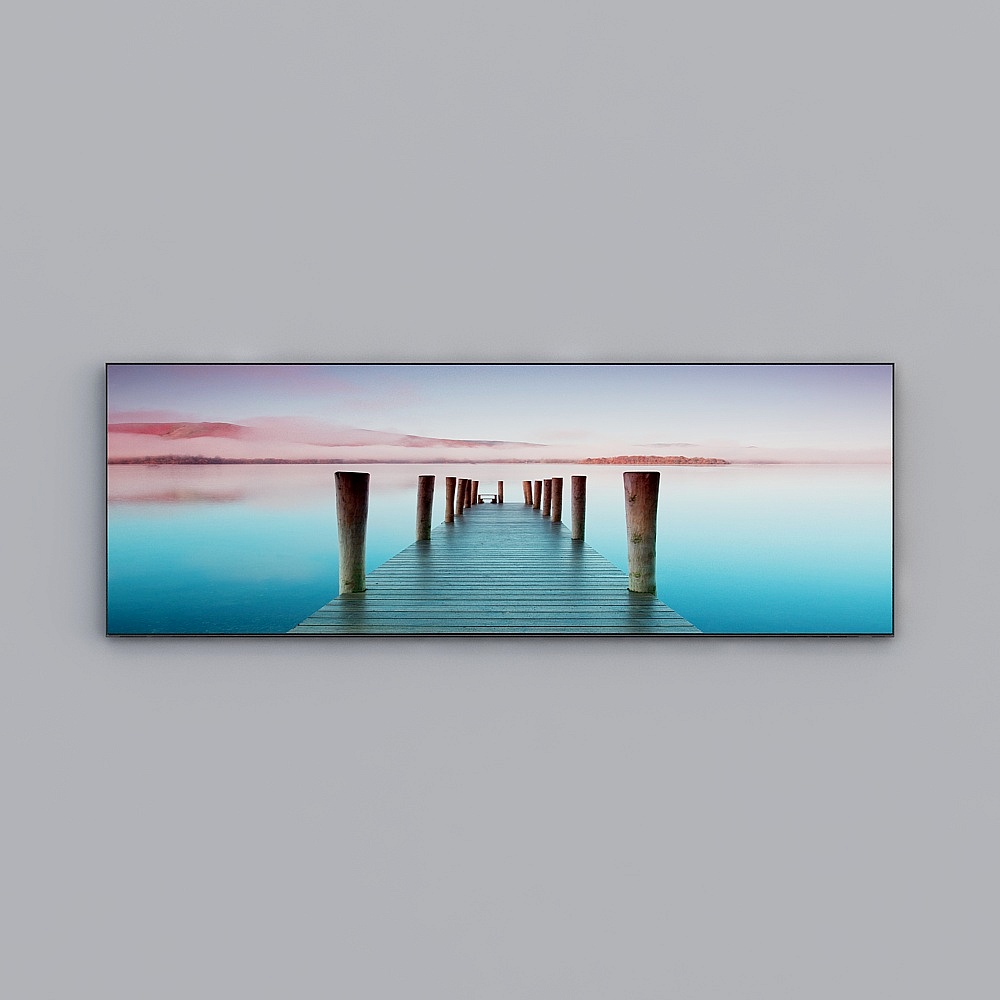 布饰家——海边风景系列现代简约装饰画3D模型