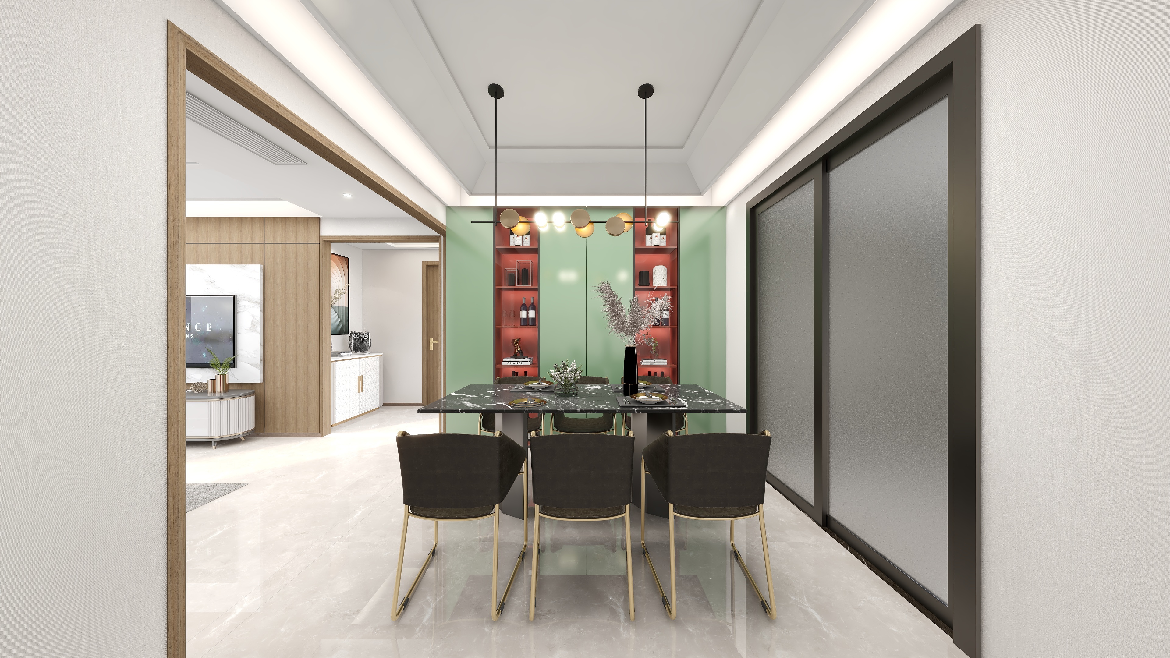 YYHOME丁立-129方现代四居装修效果图