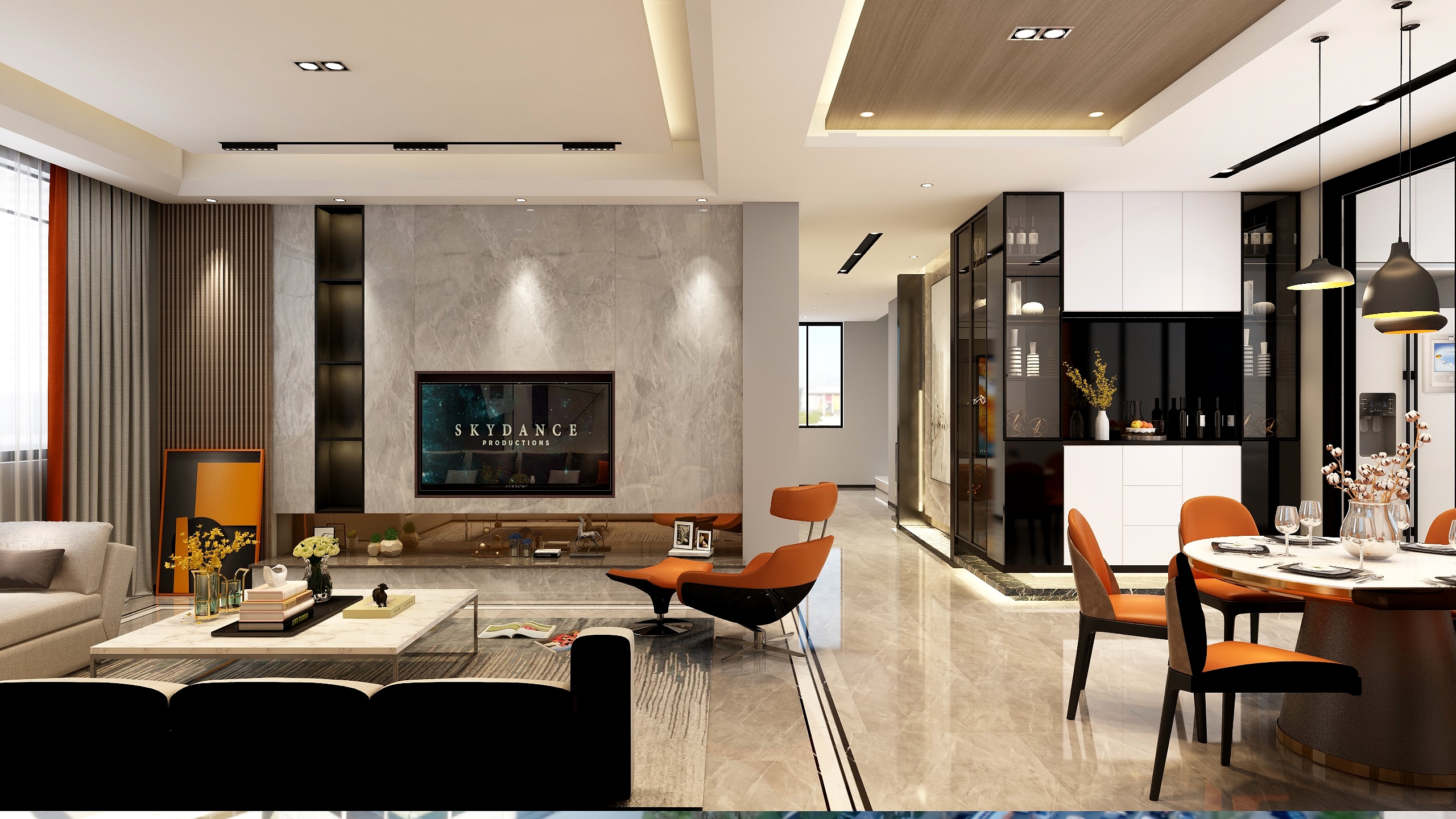 张煜强煜境设计-《纠结》一450㎡现代时尚自建房装修效果图