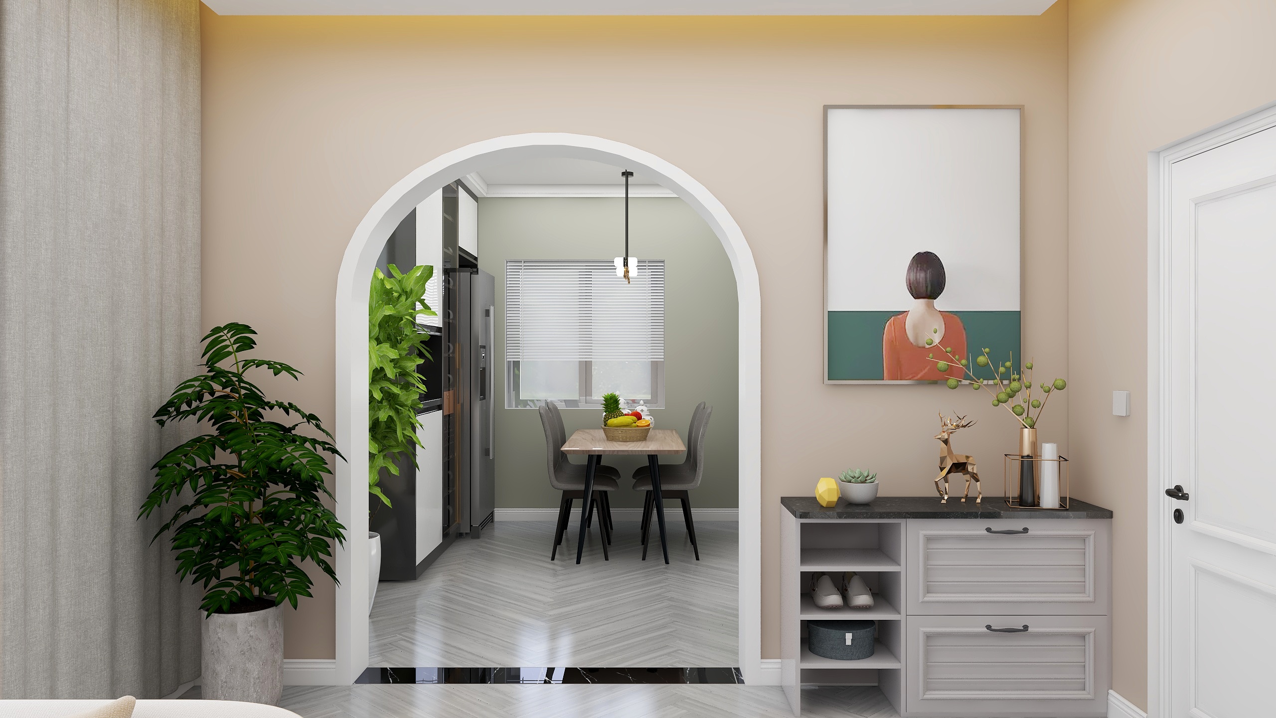 魏娜室内设计事务所mxjF-瑞和园89.50㎡B户型3室2厅1卫-装修设计方案