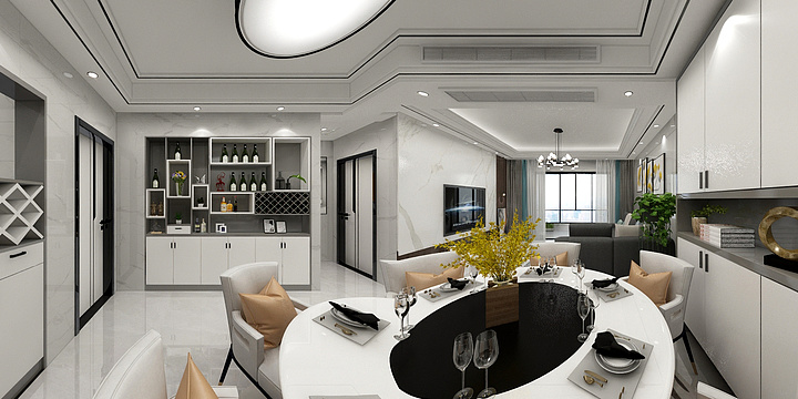 艺嘉装饰设计师黄瑞娟-现代简约黑白灰（南溪113）-装修设计方案