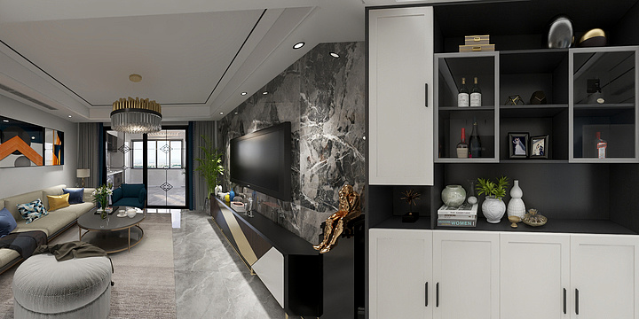 leevtl-高速地产128㎡现代简约-装修设计方案