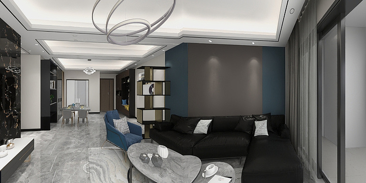 壹竹设计-正黄101m²A3户型-装修设计方案