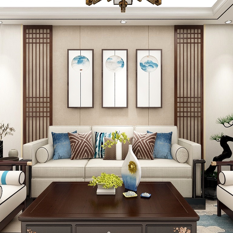 FORSTOUS-新中式-红公馆效果图-装修设计方案