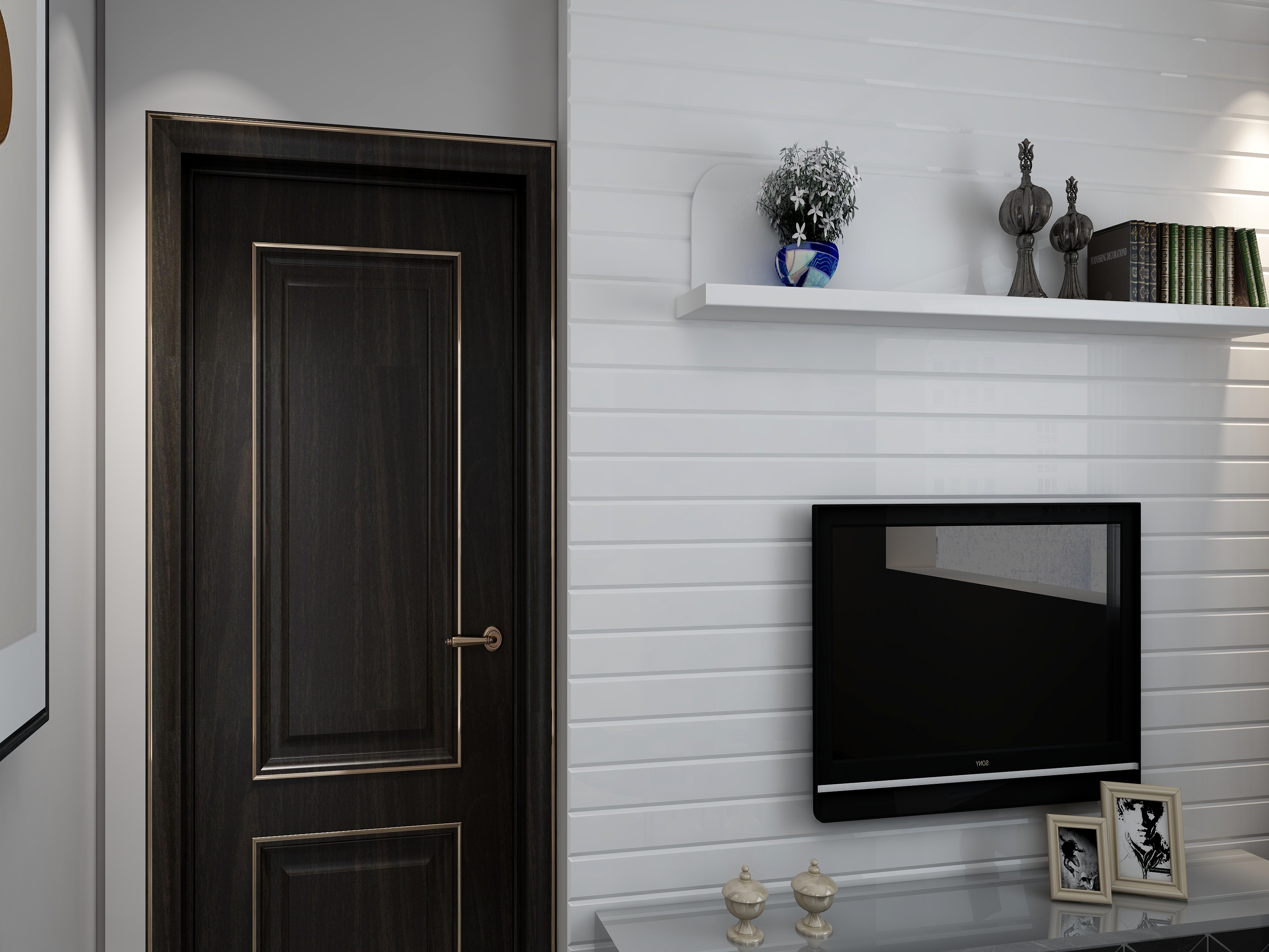 唐室家装设计-金塘镇青岗坝安置区50平米ABCD4户型装饰现代简约风效果图-装修设计方案