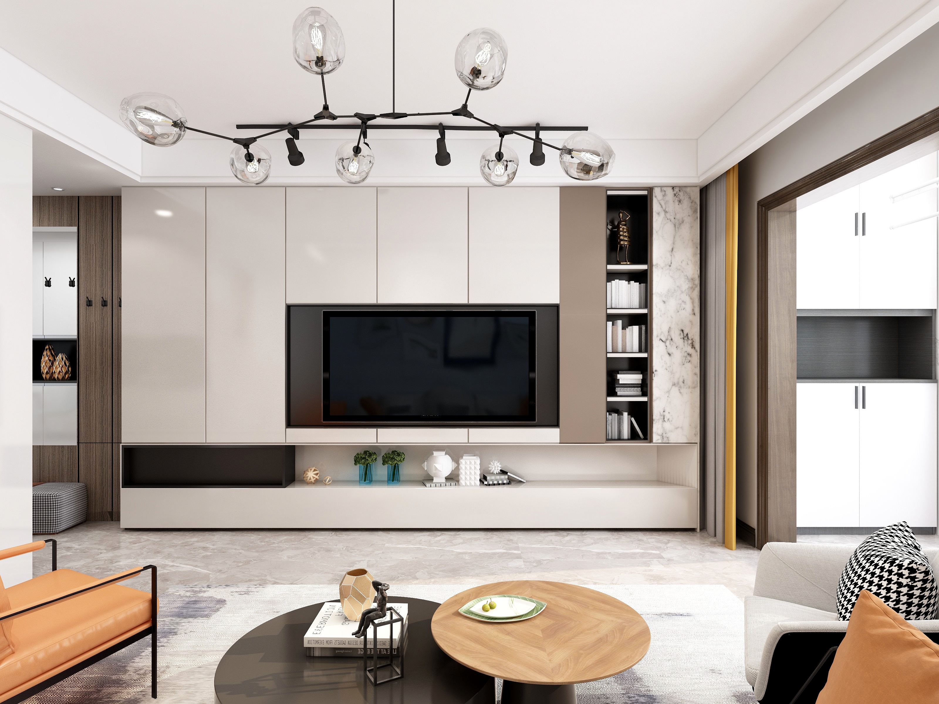 DSNskt-125方现代三居装修效果图