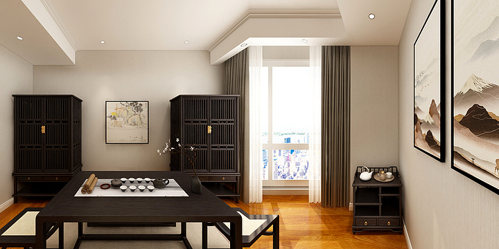 艺盟百胜红木家具-天津嘉里中心雅颂居1号楼-装修设计方案