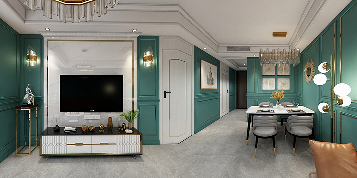 方勇先生-客厅-装修设计方案