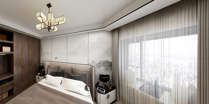 精点高定-贵丰首府样板房效果图-装修设计方案