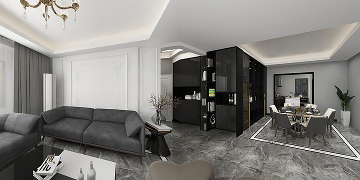 覃田心-5栋2403效果-入户带门套-装修设计方案