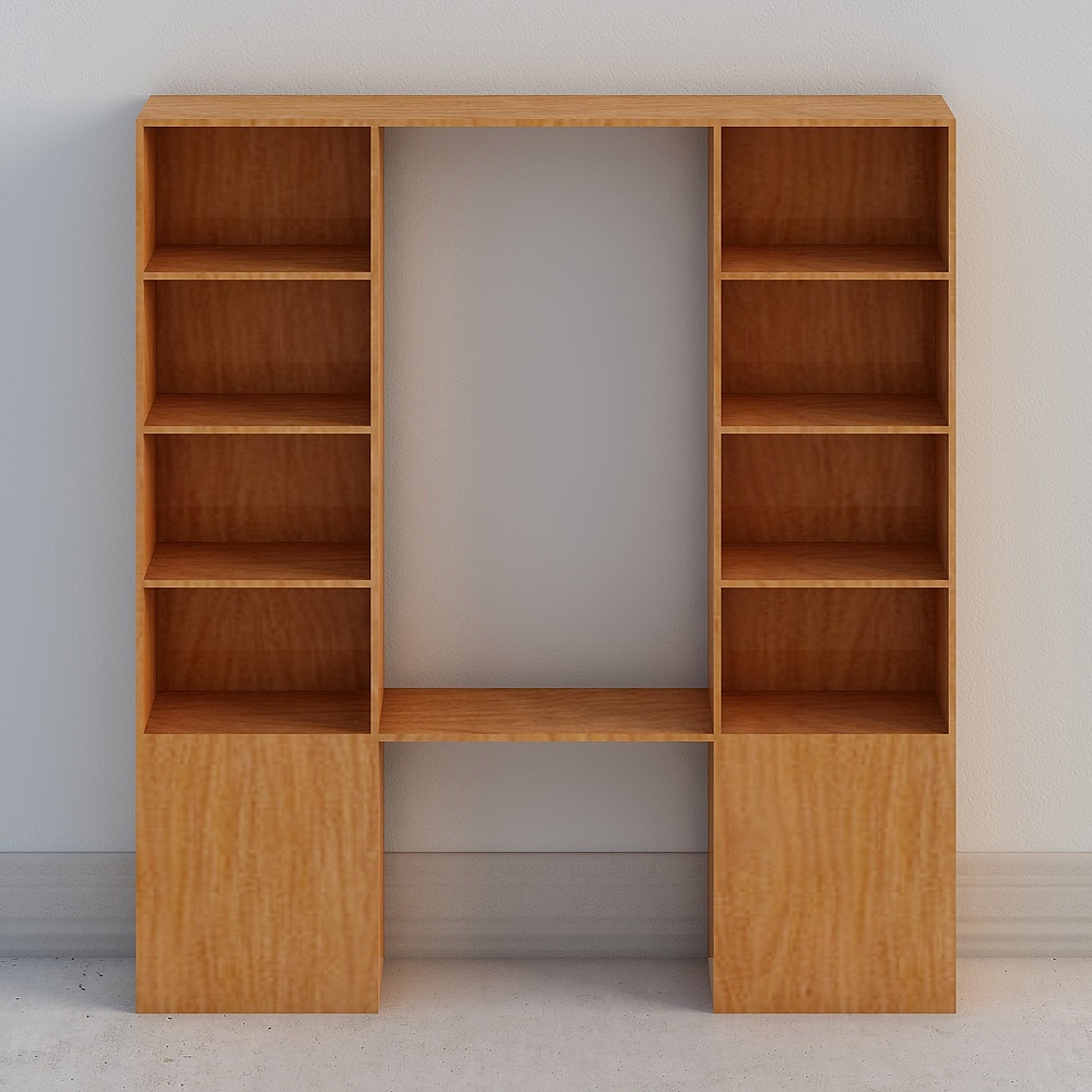 开放柜子3d模型下载_置物架3d模型下载_免费3dmax模型库-酷家乐