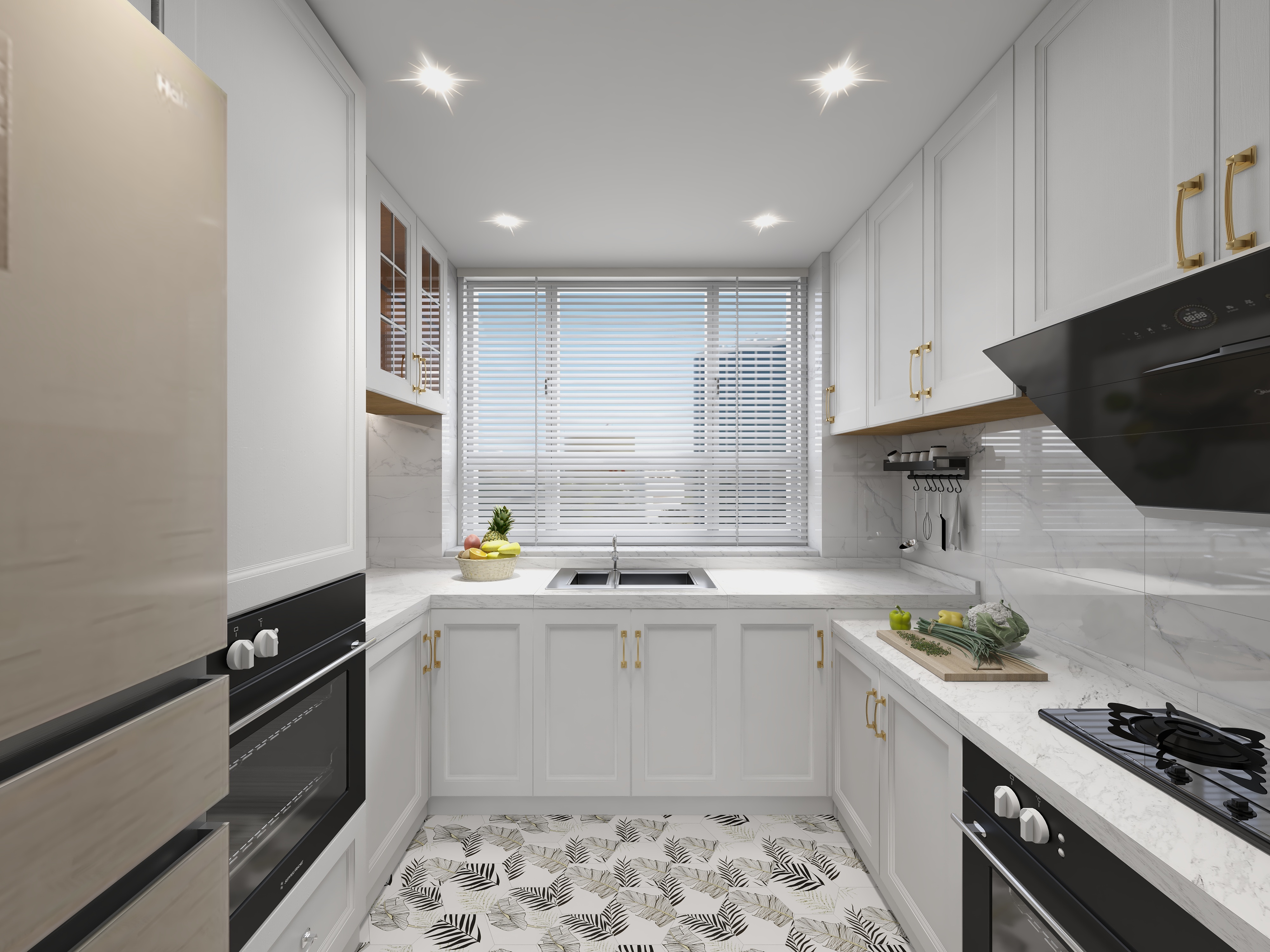 大连幸福家园装饰装修工程有限公司-94方混搭两居装修效果图