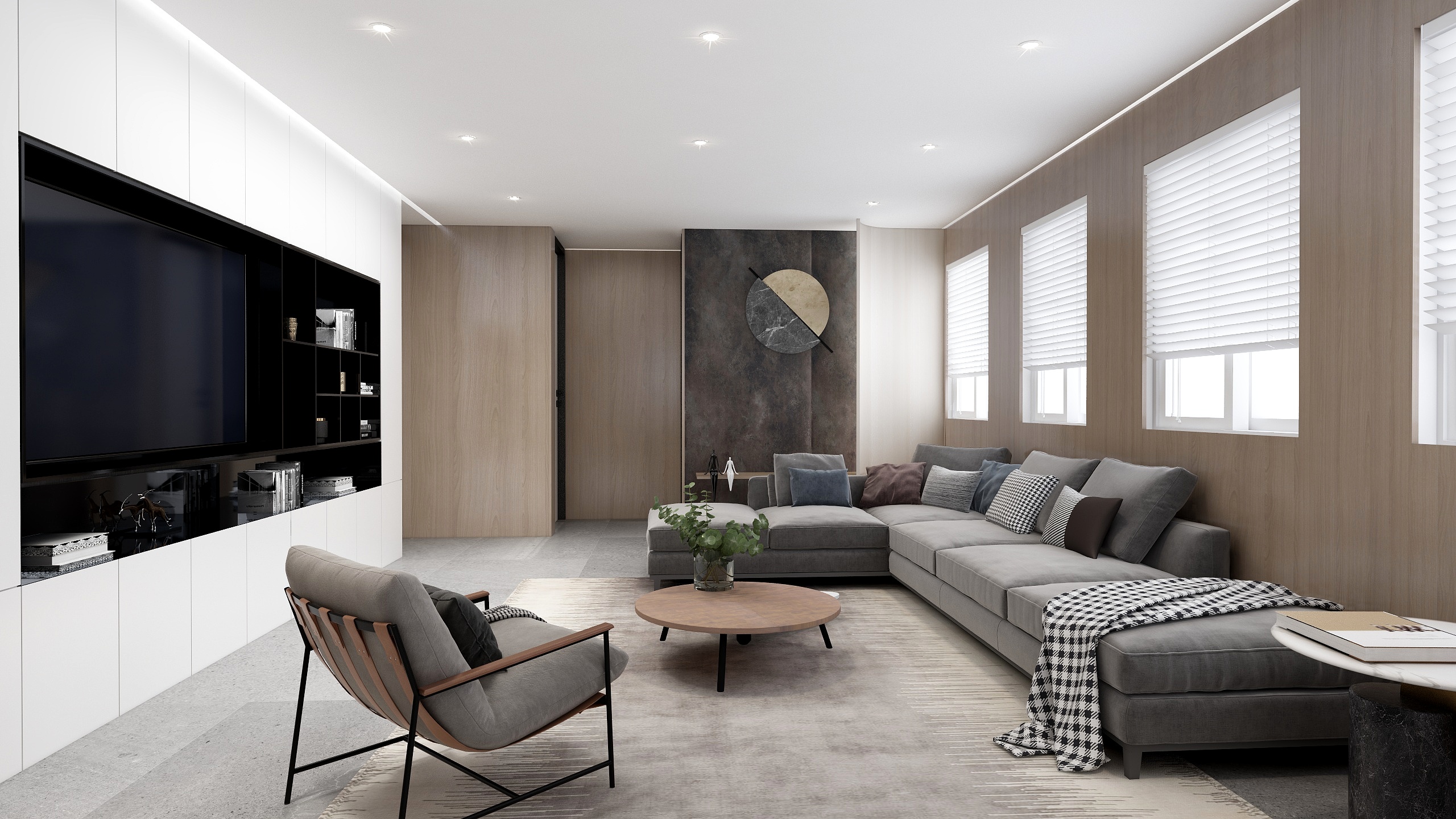 一澜创物空间设计-瑞和园89.50㎡B户型3室2厅1卫-装修设计方案