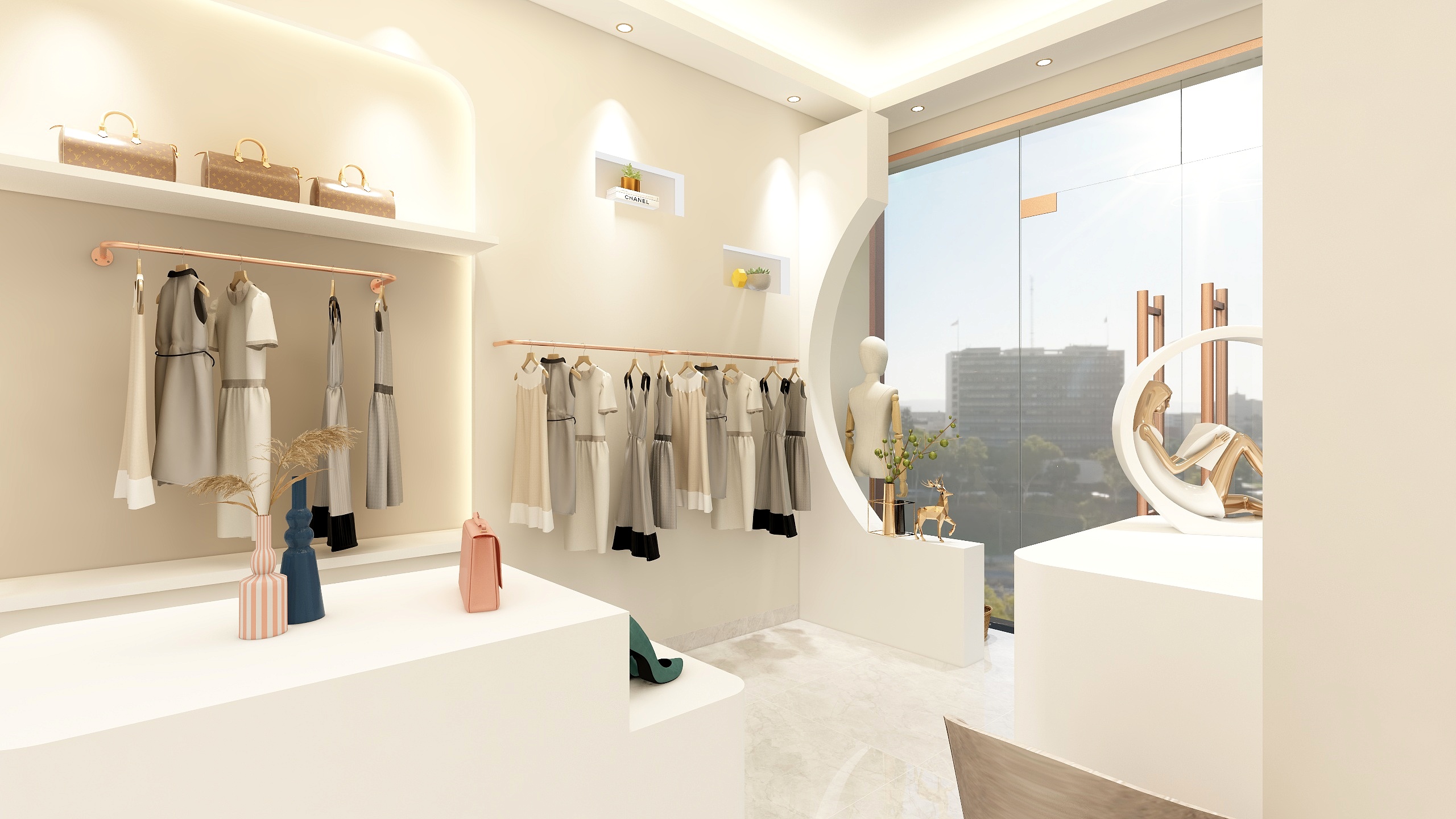 汉墨丹青室内设计-（晨曦）女装专营店-装修设计方案