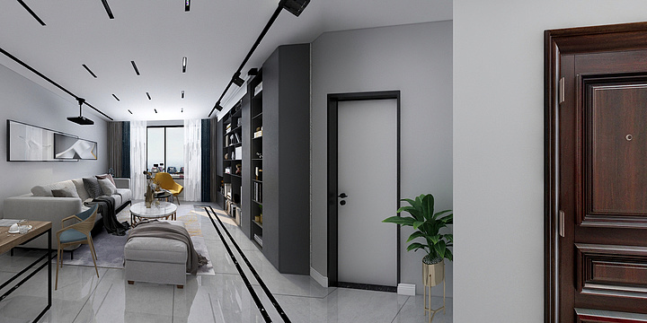 李娜咿呀呀-金河湾黑白灰--李娜-装修设计方案